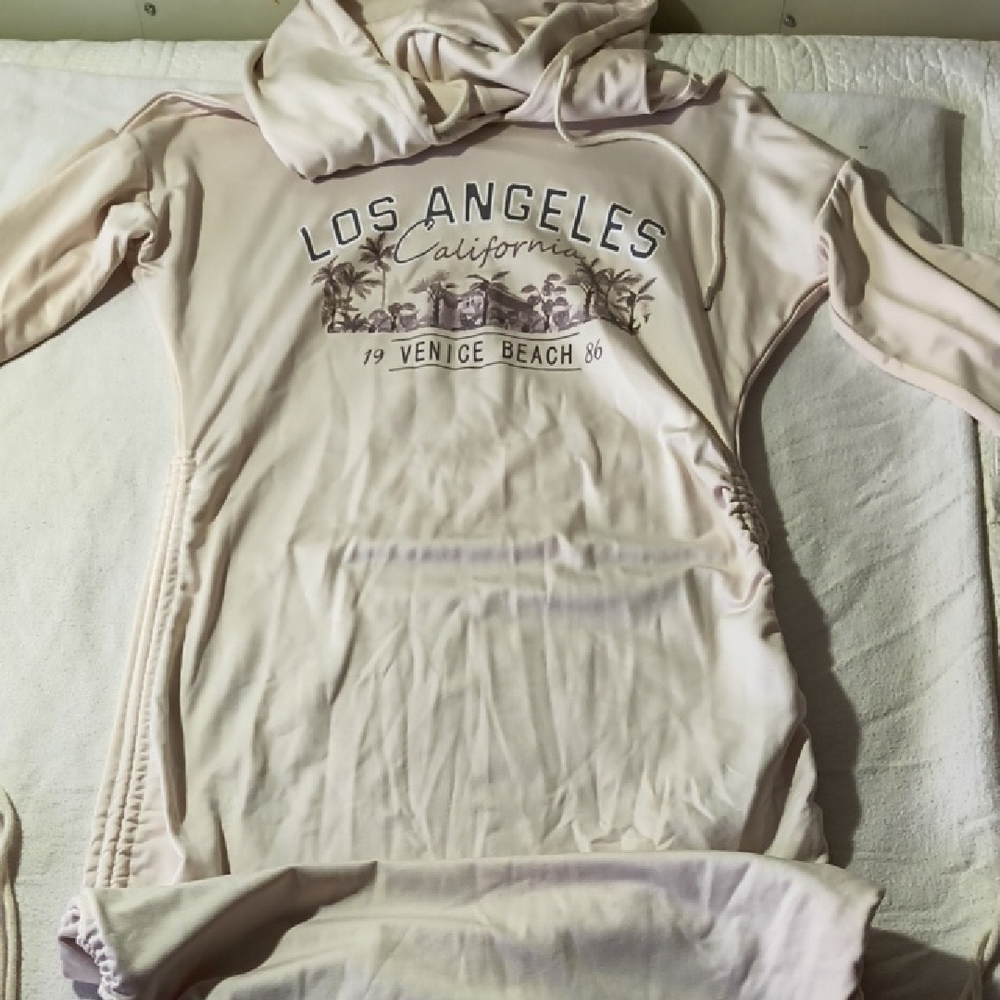 Los Angeles California Long Sleeve Dress - Cream